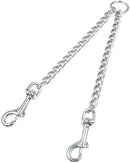 Heavy-Duty Double Dog Leash Chain for Two Dogs – Stainless Steel Twin Lead Coupler