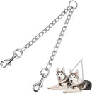 Heavy-Duty Double Dog Leash Chain for Two Dogs – Stainless Steel Twin Lead Coupler
