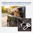 Stainless Steel Dog Seat Belt for Car – Heavy-Duty Pet Safety Restraint & Travel Tether