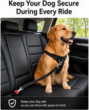 Adjustable Dog Seat Belt for Small to Large Dogs – 2-Piece Retractable Car Safety Harness
