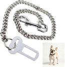 Stainless Steel Dog Seat Belt for Car – Heavy-Duty Pet Safety Restraint & Travel Tether