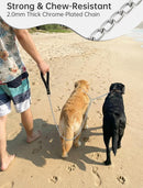Heavy-Duty Metal Chain Dog Leash for Large & Medium Dogs – 6-Foot Steel Pet Lead