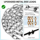 Heavy-Duty 15-Foot Dog Chain for Yard & Outdoor Use – Chew-Proof Metal Pet Tie-Out Lead